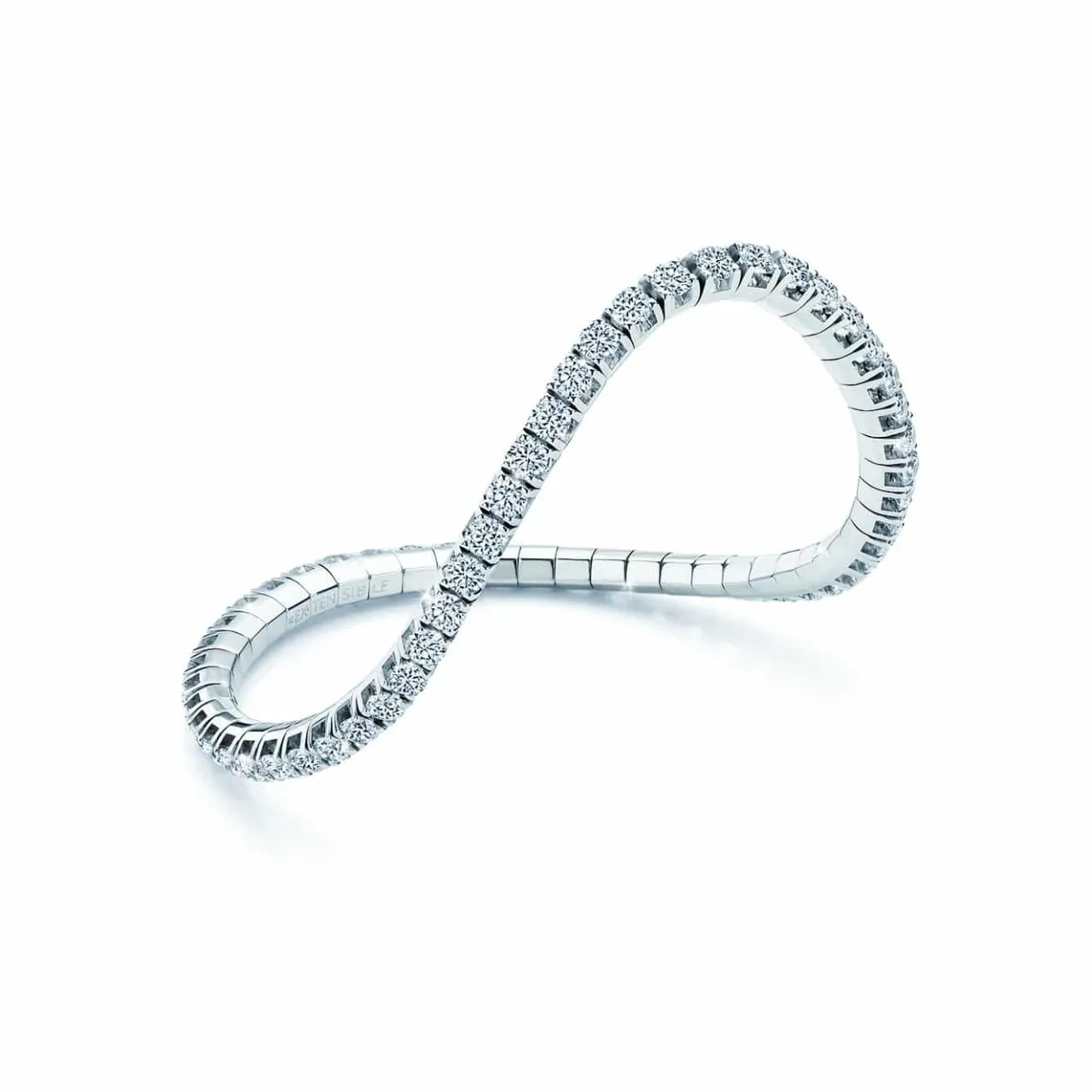 riviere_grande_ct_white_g_0.webp Calleija Bracelets*‘Riviere Grande’ 18ct White Gold Elastic Diamond Tennis Bracelet