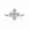 Calleija Rings*Rosabelle 18ct White and Rose Gold Floral Australian Argyle Pink Diamond™ with White Diamonds Ring