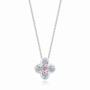 Calleija Pendants & Necklaces*Rosabelle 18ct White and Rose Gold Floral Australian Argyle Pink Diamond™ and White Diamond Pendant (Chain included)