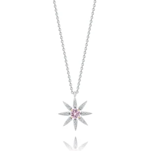 Calleija Pendants & Necklaces*Sitara Rose Platinum and 18ct Rose Gold White & Australian Argyle Pink Diamond™ Star Pendant (Chain Inc.)