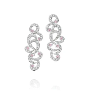 Calleija Earrings*Symphony Australian Argyle Pink Diamond™ and White Diamond Earrings