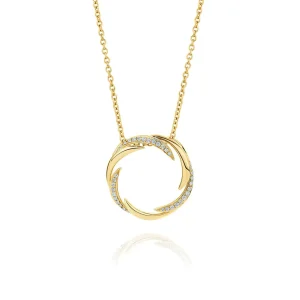 Calleija Pendants & Necklaces*Vortex 18ct Yellow Gold and Diamond Circle Pendant