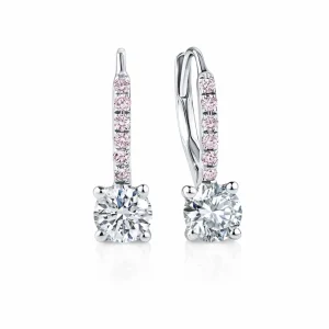 Calleija Earrings*White & Argyle Pink Diamond™ Drop Earrings