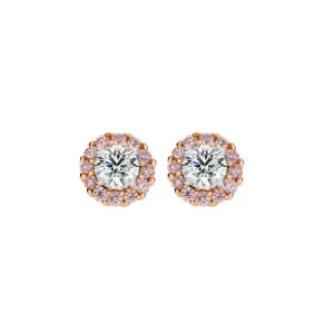 Calleija Earrings*White and Australian Argyle Pink Diamonds™ Rose Gold Earrings