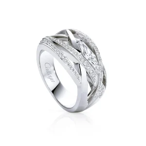 Calleija Rings*White Gold and White Diamond Set Journey Ring