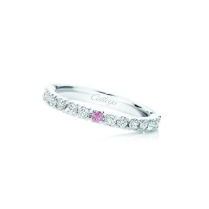 Calleija Rings*White Gold Argyle Pink and White Diamond Band