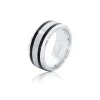 Calleija Rings*White Gold Gents Ring with Colorit Rows