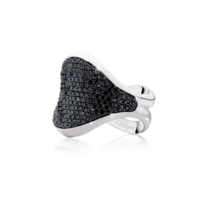 Calleija Rings*Zara Tindall by Saddle Suite 18ct White Gold Mini Black Diamond Pave Set Ring