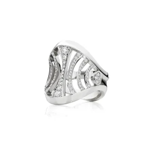 Calleija Rings*Zara Tindall by Saddle Suite Open Curved White Diamond Ring