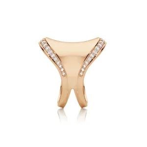 Calleija Rings*Zara Tindall by Saddle Suite Rose Gold and White Diamond Edge Set Ring