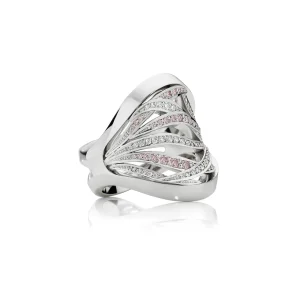 Calleija Rings*Zara Tindall by Saddle Suite Suprema Wave White and Argyle Pink Diamond™ Ring