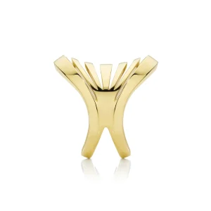 Calleija Rings*Zara Tindall by Saddle Suite Yellow Gold Open Bar Ring