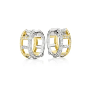 Calleija Earrings*Zara Tindall by Coronet Suite White Gold and Yellow Gold Diamond Earrings