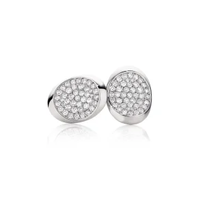 Calleija Earrings*Zara Tindall by Saddle Suite Platinum and Pave White Diamond Earrings