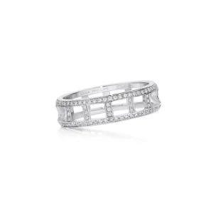 Calleija Rings*Zara Tindall by Coronet Suite Slender Platinum and Diamond Ring