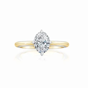 Calleija Rings*Zarina Platinum and 18ct Yellow Gold 1.00ct Oval Diamond Ring with Australian Argyle Pink Diamonds™