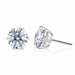 Calleija Earrings*Zeenah Platinum 6.02ct Diamond Stud Earrings