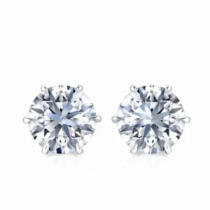 Calleija Earrings*Zeenah Platinum 6.02ct Diamond Stud Earrings